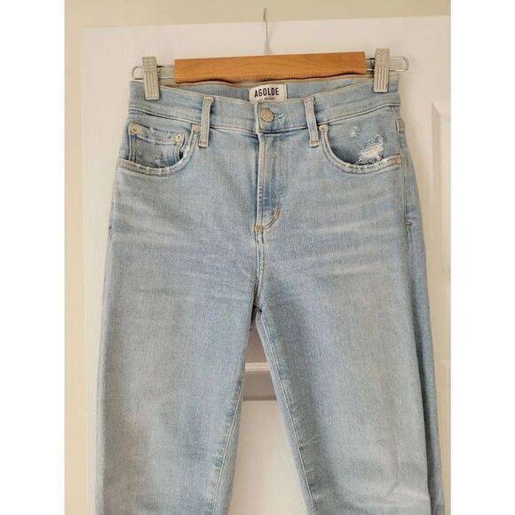 Agolde Sophie High Rise Skinny Crop in Parallel 25 - Picture 4 of 12